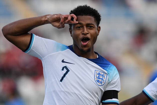 Sport Bilder des Tages As Pescara 22 09 2022 - amichevole Under 21 Italia-Inghilterra foto Antonello Sammarco Image nella foto: esultanza gol Rhian Brewster 