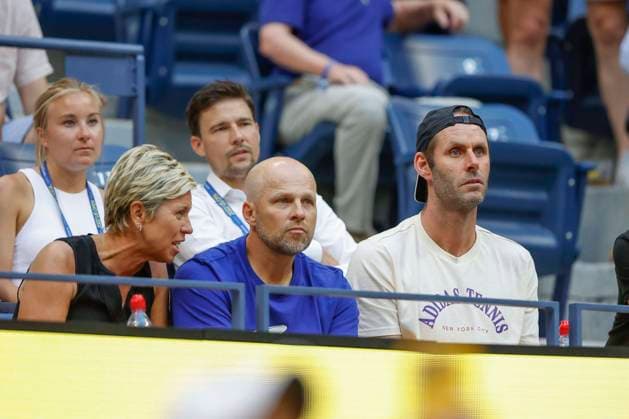 Anett Kontaveit Team in der Spielerloge,Links Mutter Ulle Milk,ganz rechts Trainer, coach Torben Beltz Copyright: xJuergenxHasenkopfx