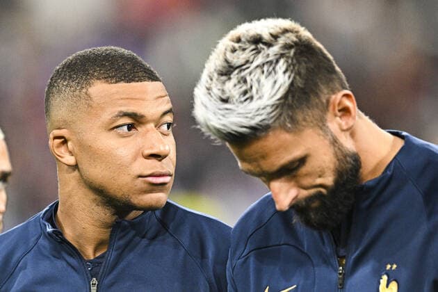 Kylian Mbappe (Fra) Olivier Giroud (Fra) FOOTBALL : France vs Autriche - Ligue des Nations - 22 09 2022 JBAutissier Panoramic 