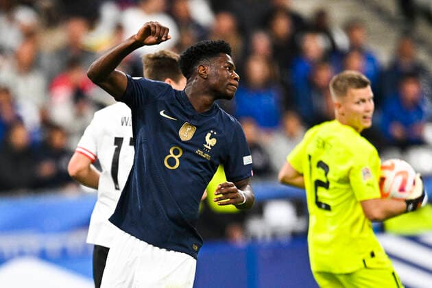 Aurelien Tchouameni (Fra) FOOTBALL : France vs Autriche - Ligue des Nations - 22 09 2022 JBAutissier Panoramic 