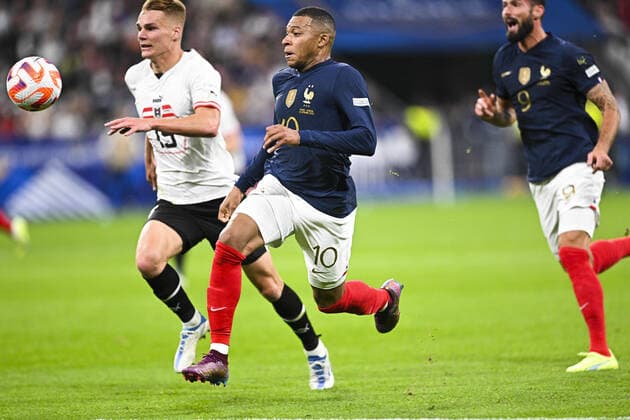 Kylian Mbappe (Fra) FOOTBALL : France vs Autriche - Ligue des Nations - 22 09 2022 JBAutissier Panoramic 