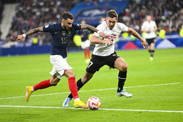 Jonathan Clauss (Fra) FOOTBALL : France vs Autriche - Ligue des Nations - 22 09 2022 JBAutissier Panoramic 
