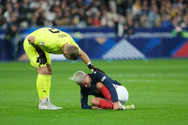 September 22, 2022, Saint Denis, Seine Saint Denis, France: ANTOINE GRIEZMANN forward of French Team in action during the Nations League, League A, Group 1 Matchday 5 between France and Austria at Stade de France stadium - France..France won 2:0 Saint Denis France - ZUMAp119 20220922_zaf_p119_003 Copyright: xPierrexSteveninx