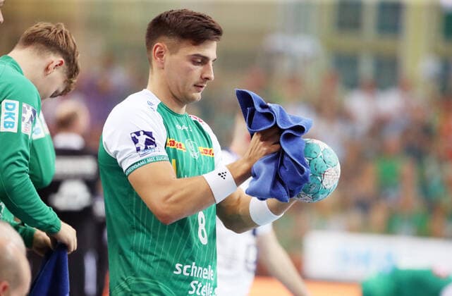 Leipzig, 22.09.2022, Arena Leipzig, Handball, 1.Bundesliga, 6.Spieltag , DHfK Leipzig vs. HC Erlangen 32:29 , Im Bild; Lucas Krzikalla (8, Leipzig) ,
