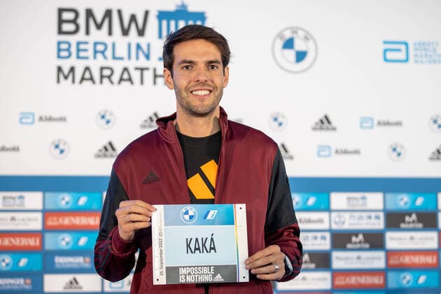 Bilder des Jahres 2022, Sport 09 September Sport Themen der Woche KW38 Sport Bilder des Tages Der ehemalige Fußballspieler Kaka aus Brasilien bei einer Pressekonferenz vor seinem ersten BMW Berlin Marathon 2022 im Hotel InterContinental Berlin am 23.09.22. PK BMW Berlin Marathon 2022 *** Former soccer player Kaka from Brazil at a press conference before his first BMW Berlin Marathon 2022 at the Hotel InterContinental Berlin on 23 09 22 PK BMW Berlin Marathon 2022