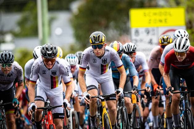 HEßMANN Michel: UCI Road cycling, Rad, Radsport, Strasse World Championships 2022 HEßMANN Michel ( GER ) Germany Querformat - quer - horizontal - Landscape - Event Veranstaltung: UCI Road Cycling World Championships 2022 - Category Kategorie: Cycling - Road Cycling World Championships - Men U23 - Location Ort: Australia - Start: Wollongong - Finish: Wollongong - Discipline: Road Race ( RR ) - Distance: 169,8 km - Date Datum: 23.09.2022 Friday Day 5 -