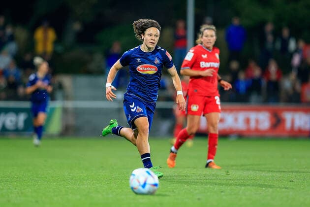 Flyeralarm Frauen-Bundesliga 2022-2023, Bayer 04 Leverkusen - 1. FC Köln Alicia Gudorf (FC, 12) Leverkusen Ulrich-Haberland-Stadion Nordrhein-Westfalen Deutschland