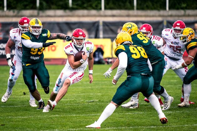 GFL Play Off Halbfinale: Potsdam Royals - Cologne Crocodiles; 24.09.2022 Potsdam Royals - Cologne Crocodiles Copyright: xBEAUTIFULxSPORTS NicolxMarschallx