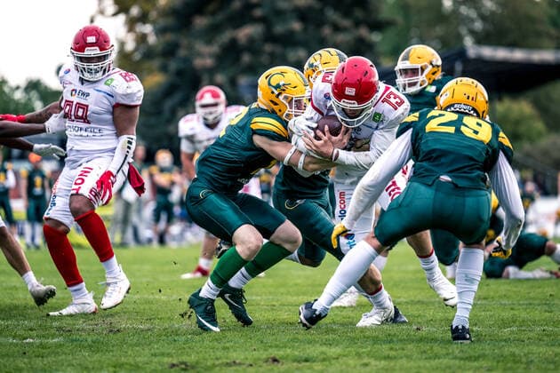 GFL Play Off Halbfinale: Potsdam Royals - Cologne Crocodiles; 24.09.2022 Potsdam Royals - Cologne Crocodiles Copyright: xBEAUTIFULxSPORTS NicolxMarschallx