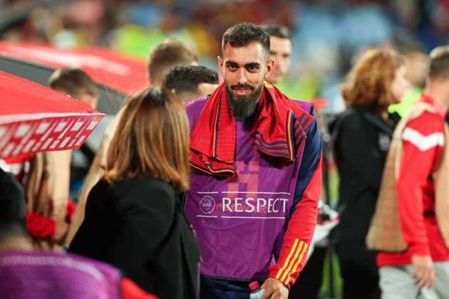 Spain v Switzerland: UEFA Nations League - League Path Group 2 Borja Iglesias of Spain during the UEFA Nations League League A Group 2 match between Spain and Switzerland at La Romareda on September 24, 2022 in Zaragoza, Spain( Zaragoza Spain  Copyright: xDAXxImagesx originalFilename:daximages-uefanati220924_npQE5.jpg