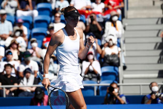 September 25, 2022, Tokyo, Japan: Liudmila SAMSONOVA in action against Qinwen ZHENG (CHN) during their Singles Final match at the TORAY PAN PACIFIC OPEN TENNIS TOURNAMENT 2022 at Ariake Coliseum. The tournament is held from September 17 to 25. Tokyo Japan - ZUMAm191 20220925_zap_m191_017 Copyright: xRodrigoxReyesxMarinx