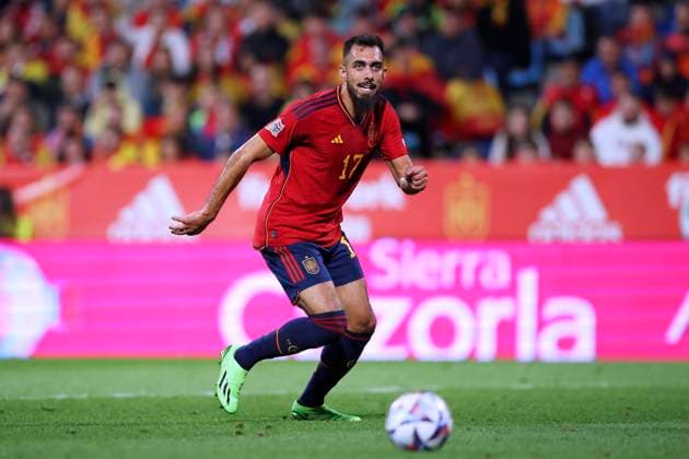 IGLESIAS Borja Team Spanien UEFA Nations League Saison 2022 Spiel Spanien - Schweiz 1 : 2 am 24.09. 2022 in Zaragoza REGULATIONS PROHIBIT ANY USE OF PHOTOGRAPHS as IMAGE SEQUENCES and or QUASI-VIDEO Copyright: xLacixPerenyix