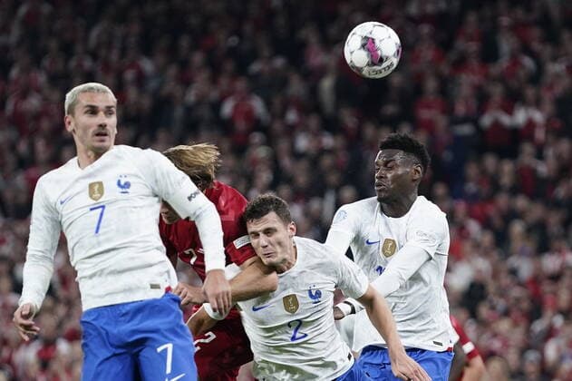 UEFA Nations League gruppe A-kampen mellem Danmark og Frankrig i Parken i København, søndag den 25. september 2022. , København Danmark