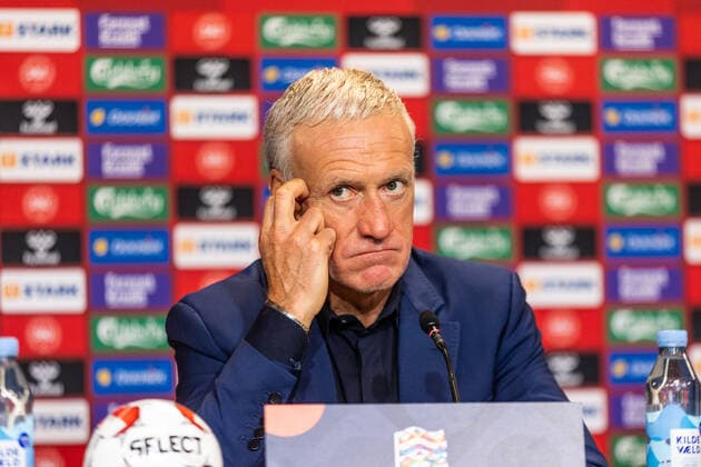 Sport Themen der Woche KW38 Sport Bilder des Tages Denmark v France, UEFA Nations League, Copenhagen, Denmark Copenhagen, Denmark. 25th, September 2022. Head coach Didier Deschamps of France seen at the press conference, PK, Pressekonferenz after the UEFA Nations League match between Denmark and France at Parken in Copenhagen. Copenhagen Denmark  Copyright: xGonzalesxPhoto DejanxObretkovicx