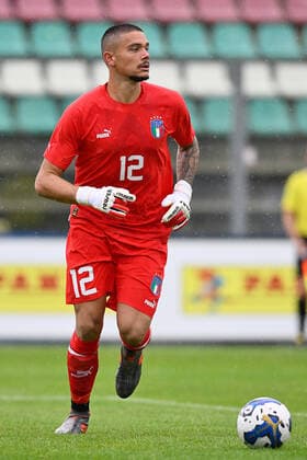 26th September 2022; Teofilo Tadini Stadium, Castel di Sangro, Italy; U21, U 21 Friendly football Match, Italy versus Japan; Elia Caprile of Italy  ActionPlus12430539 AllShotLive