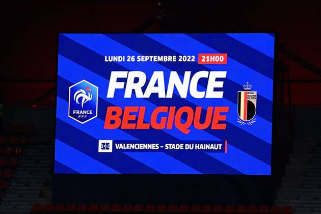 Illustration FOOTBALL : France vs Belgique - Valenciennes - Amical Espoirs - 26 09 2022 FedericoPestellini Panoramic 