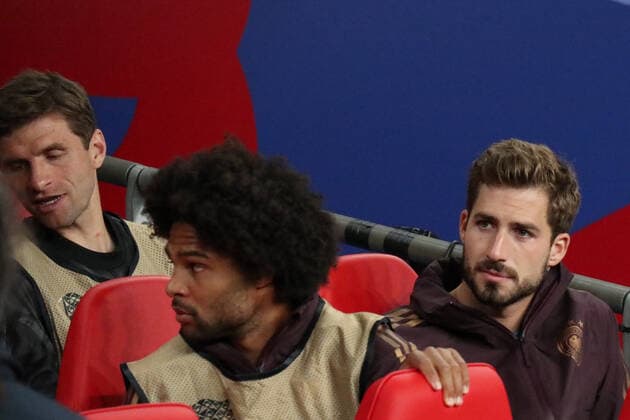 Thomas Mueller (Deutschland Germany), Serge Gnabry (Deutschland Germany), Torwart Goalie Kevin Trapp (Deutschland Germany) - London 26.09.2022: England vs. Deutschland, UEFA Nations League, 6. Spieltag, Wembley Stadium