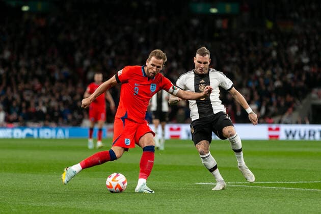 Mandatory Credit: Photo by Juan Gasparini JMP Shutterstock (13421987ab) Harry Kane of England in action England v Germany, UK - 26 Sep 2022 Editorial use only England v Germany, UK - 26 Sep 2022 Editorial use only  Copyright: xJuanxGasparini JMP Shutterstockx 13421987ab