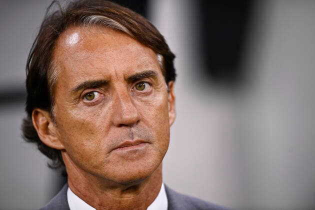 Foto Fabio Ferrari LaPresse 26 Settembre 2022 - Budapest, Ungheria - calcio - Ungheria vs Italia - Uefa Nations League - Gruppo C Giornata 6 6 - Stadio Puskas Arena Park.Nella foto: Roberto Mancini Coach (Italy) September 26, 2022 Budapest, Hungary - sport soccer- Uefa Nations League - Group C 6 6 - Stadium Puskas Arena Park.-Park.In the pic:Roberto Mancini Coach (Italy)  Copyright: xFabioxFerrari LaPressex