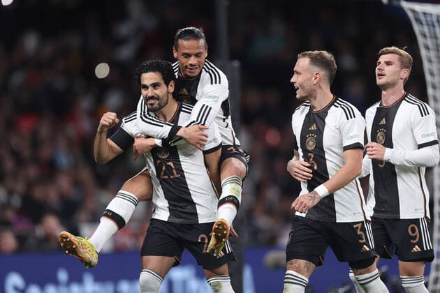 Bilder des Jahres 2022, Sport 09 September Sport Themen der Woche KW39 Sport Bilder des Tages England v Germany 26 September 2022, London - UEFA Nations League - League A (Group 3) - England v Germany - Ilkay Gundogan of Germany celebrates after scoring their first goal - Photo: Charlotte Wilson Offside. London UK *** England gegen Deutschland 26. September 2022, London UEFA Nations League Liga A Gruppe 3 England gegen Deutschland Ilkay Gundogan (Deutschland) jubelt nach seinem ersten Tor Foto Charlotte Wilson Abseits London UK  Copyright: xCharlottexWilsonx xOffsidexOffside