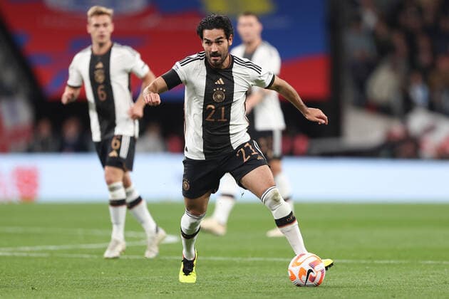 England v Germany 26 September 2022, London - UEFA Nations League - League A (Group 3) - England v Germany - Ilkay Gundogan of Germany - Photo: Charlotte Wilson Offside. London UK Copyright: xCharlottexWilsonx xOffsidexOffside