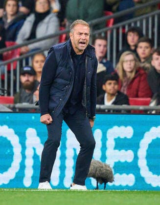 DFB headcoach Hans-Dieter Hansi Flick , Bundestrainer, Nationaltrainer, in the UEFA Nations League 2022 match ENGLAND - GERMANY in Season 2022 2023 on Sept 26, 2022 in London, Great Britain.