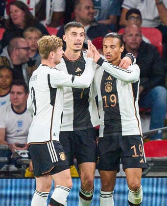 Kai Havertz, DFB 7 celebrates his goal, happy, laugh, celebration, 0-2 in the UEFA Nations League 2022 match ENGLAND - GERMANY in Season 2022 2023 on Sept 26, 2022 in London, Great Britain.
