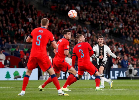 England v Germany UEFA Nations League Kai Havertz scores Germanys second goal during the UEFA Nations League Group C match at Wembley Stadium, London Content Not Available For UK Newspapers Copyright: xPaulxChestertonx FIL-17392-0143 UK Newspapers OUT