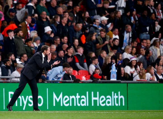 England v Germany UEFA Nations League England Manager Gareth Southgate applauds his team during the UEFA Nations League Group C match at Wembley Stadium, London Content Not Available For UK Newspapers Copyright: xPaulxChestertonx FIL-17392-0162 UK Newspapers OUT