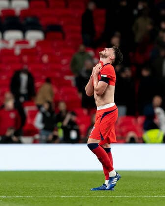 Mandatory Credit: Photo by Juan Gasparini JMP Shutterstock (13421987ec) Declan Rice of England reacts at the end of the game England v Germany, UK - 26 Sep 2022 Editorial use only England v Germany, UK - 26 Sep 2022 Editorial use only  Copyright: xJuanxGasparini JMP Shutterstockx 13421987ec