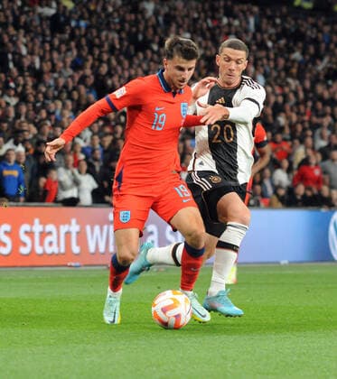 Football - 2023 UEFA Nations League - Group C - Round Six - England vs Germany - Wembley Stadium - Monday 26th September 2022 Mason Mount of England 