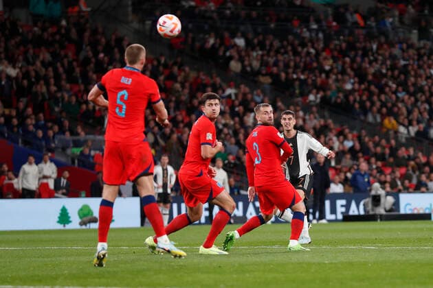 England v Germany UEFA Nations League Kai Havertz of Germany scores his sides 2nd goal during the UEFA Nations League Group C match at Wembley Stadium, London Content Not Available For UK Newspapers Copyright: xPaulxChestertonx FIL-17392-0216 UK Newspapers OUT