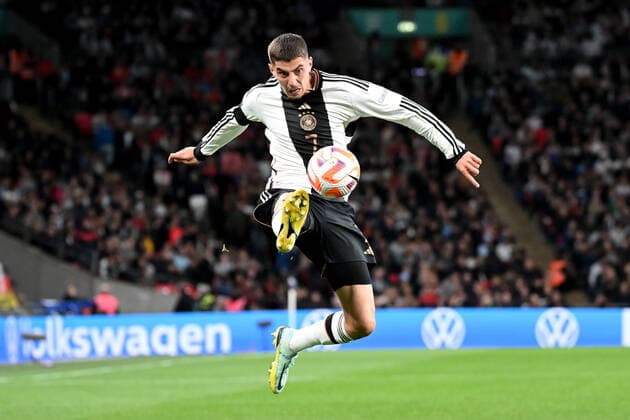 Sport Bilder des Tages London, Wembley Stadium, 26.09.22, GER, Herren, UEFA Nations League, Saison 2022-2023, England - Deutschland Bild: Kai Havertz (Deutschland) Nur fuer journalistische Zwecke! Only for editorial use! England United Kingdom