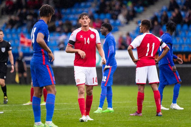 Denmark U19 v England U19, UEFA U19 Championship qualifier, Hobro, Denmark Hobro, Denmark. 27th, September 2022. Silas Andersen (14) of Denmark seen during the UEFA U19 Championship qualifier between Denmark and England at DS Arena in Hobro. Hobro Denmark  Copyright: xGonzalesxPhoto BalazsxPopalx