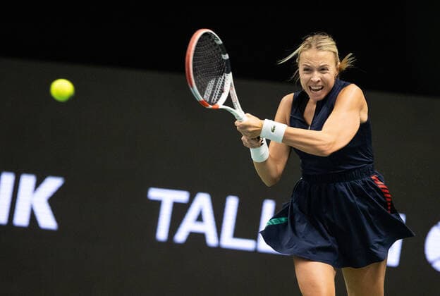 27.09.2022, Tallinn Tallinn Open WTA, Tennis Damen 250 tennis tournament. Anett Kontaveit (pictured) vs. Wang Xiyu Photo Tairo Lutter, Postimees Tallinn Harjumaa Estonia 1TL27SEP22B17  Copyright: xTairoxLutterx Anett Kontaveit