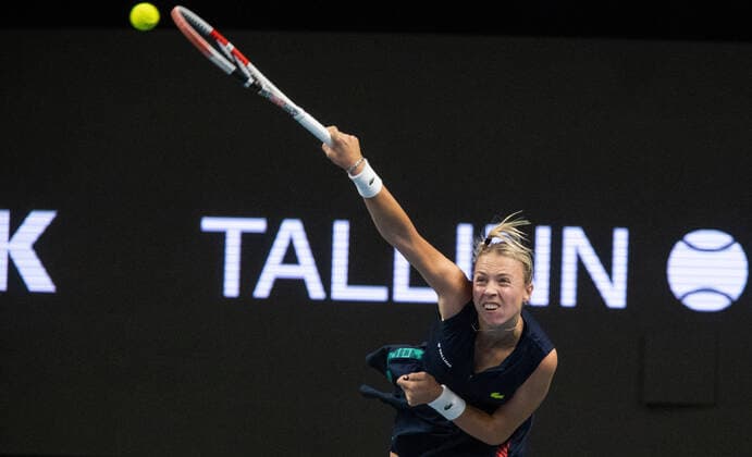 27.09.2022, Tallinn Tallinn Open WTA, Tennis Damen 250 tennis tournament. Anett Kontaveit (pictured) vs. Wang Xiyu Photo Tairo Lutter, Postimees Tallinn Harjumaa Estonia 1TL27SEP22B31  Copyright: xTairoxLutterx Anett Kontaveit