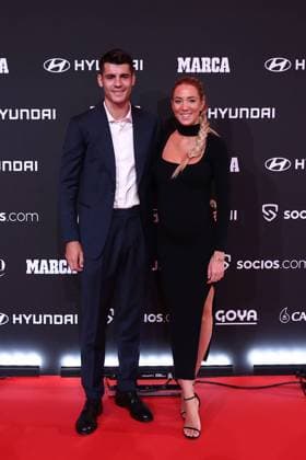 September 28, 2022, MADRID, MADRID, SPAIN: Alvaro Morata and his wife, Alice Campello, attends the photocall during the MARCA Football Awards 2022 celebrated at Goya Theater on September 28, 2022, in Madrid, Spain. MADRID SPAIN - ZUMAa181 20220928_zaa_a181_029 Copyright: xOscarxJ.xBarrosox