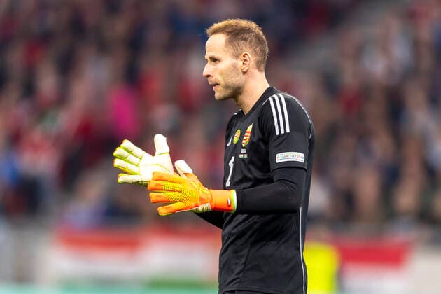 Peter Gulacsi (Hungary) during the UEFA Nations League 2022-2023 match between Hungary 0-2 Italy at Puskas Arena on September 26, 2022 in Budapest, Hungary. Noxthirdxpartyxsales  (199773057)