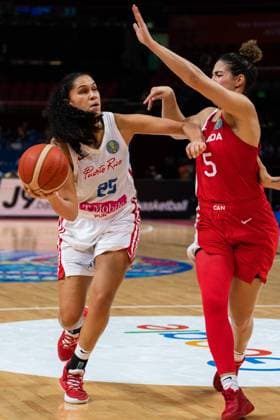 FIBA Womens World Cup 2022 - Puerto Rico v Canada Isalys Quinones (25 Puerto Rico) drives to the basket during the FIBA Womens World Cup 2022 quarter-final game between Puerto Rico and Canada at the Sydney Superdome in Sydney, Australia. Noe Llamas SPP Copyright: xNoexLlamas SPPx noe_llamas_sports_press_photo_172993