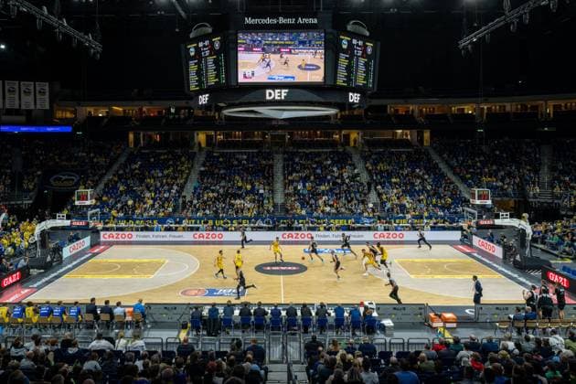 Basketball Berlin 28.09.2022 Saison 2022 2023 1. Bundesliga easyCredit BBL Alba Berlin - Veolia Towers Hamburg Mercedes Benz Arena Sportstätte Mercedes-Benz-Arena
