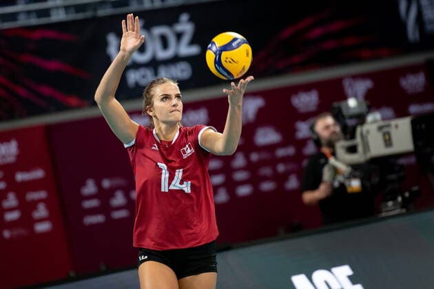 LODZ 29.09.2022 MISTRZOSTWA SWIATA W SIATKOWCE KOBIET MECZ: KANADA - KAZAKHSTAN --- FIVB VOLLEYBALL WOMENS World Championship, WM, Weltmeisterschaft 2022 MATCH: CANADA - KAZAKHSTAN N Z HILARY HOWE FOT. PAWEL PIOTROWSKI 400mm.pl NEWSPIX.PL --- Newspix.pl  20220929PAP034