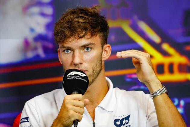 GASLY Pierre (fra), Scuderia AlphaTauri AT03, portrait, press conference, PK, Pressekonferenz during the Formula 1 Singapore Airlines Singapore Grand Prix 2022, 17th round of the 2022 FIA Formula One World Championship, WM, Weltmeisterschaft from September 30 to October 02, 2022 on the Marina Bay Street Circuit, in Singapore - F1 - SINGAPORE GRAND PRIX 2022 DPPI Panoramic _V2_0885