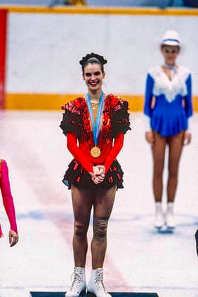 Olympics Figure skating, Eiskunstlauf Katarina Witt (GDR) Gold medalist and Olympic Champion in the Ladies Figure Skating at the 1988 Olympic Winter games, Winterspiele,Spiele, Summer games Calgary, Alberta Olympic Saddledome Canada Copyright: xStevenxE.xSutton DUOMO PCNx FG0102 003388