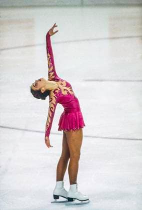Olympics Figure skating, Eiskunstlauf Katarina Witt (GDR) Gold medalist and Olympic Champion competing in the Ladies Figure Skating Free Skate at the 1984 Olympic Winter games, Winterspiele,Spiele, Summer games Sarajevo Zetra Olympic Hall Yugoslavia Copyright: xDUOMO PCNx FG1613 064654