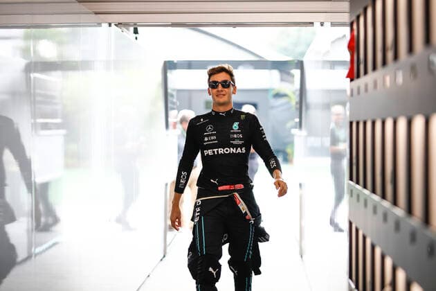 63 George Russell (GBR, Mercedes-AMG Petronas F1 Team), F1 Grand Prix of Singapore at Marina Bay Street Circuit on September 30, 2022 in Singapore, Singapore. (Photo by HOCH ZWEI) Singapore Singapore