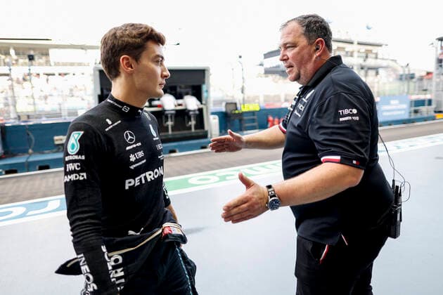 63 George Russell (GBR, Mercedes-AMG Petronas F1 Team), F1 Grand Prix of Singapore at Marina Bay Street Circuit on September 30, 2022 in Singapore, Singapore. (Photo by HOCH ZWEI) Singapore Singapore