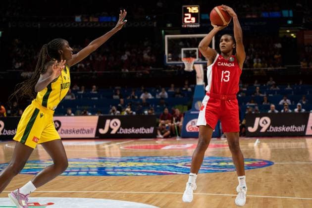 FIBA Womens World Cup 2022 - Australia v Canada Shay Colley (13 Canada) takes a jump shot during the FIBA Womens World Cup 2022 bronze medal game between Australia and Canada at the Sydney Superdome in Sydney, Australia. Noe Llamas SPP Copyright: xNoexLlamas SPPx noe_llamas_sports_press_photo_173245