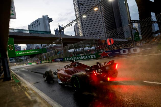 16 Charles Leclerc (MCO, Scuderia Ferrari), F1 Grand Prix of Singapore at Marina Bay Street Circuit on October 1, 2022 in Singapore, Singapore. (Photo by HOCH ZWEI) Singapore Singapore