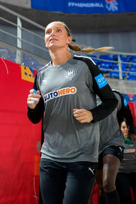 Handball, Frauen: Länderspiel, Frankreich - Deutschland Silje Brons Petersen (Deutschland Kopenhagen) Metz Arenes de Metz Frankreich