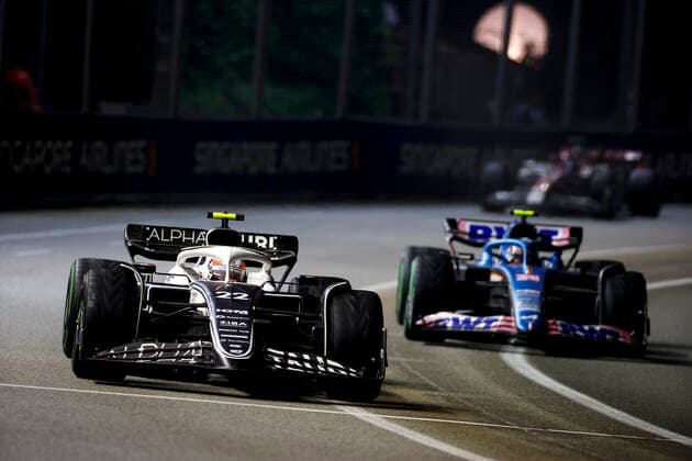 22 Yuki Tsunoda (JPN, Scuderia AlphaTauri), F1 Grand Prix of Singapore at Marina Bay Street Circuit on October 2, 2022 in Singapore, Singapore. (Photo by HOCH ZWEI) Singapore Singapore